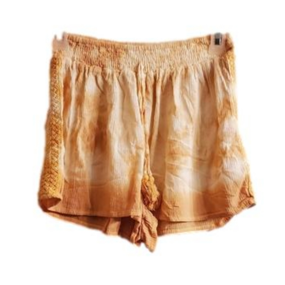 Kiwi and Punch Girls Orange and White Shorts -Girl's Large